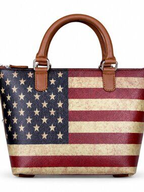 Printed Vegan Leather 3-in-1 Convertible Top Handle Crossbody Bag for Women